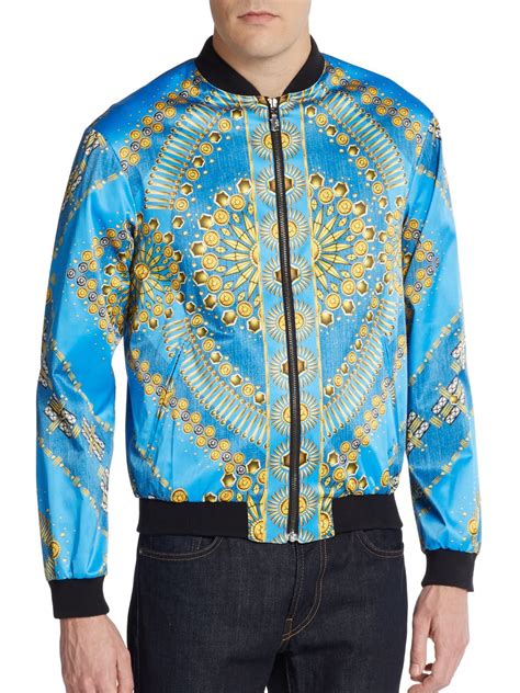 Versace denim bomber jacket